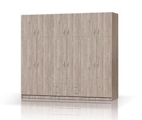 ΧΕΡΙ ΞΥΛΟ Ντουλάπα 6φυλλη με πατάρι 300cm  x 60cm x 240 ύψος --ΚΩΔ.:10-06-6f