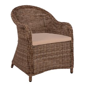 ΠΟΛΥΘΡΟΝΑ ΑΛΟΥΜΙΝΙΟΥ RATTAN ΜΠΕΖ ΜΕ ΜΑΞΙΛΑΡΙ  62x75x84Υ εκ.