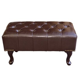 ΤΑΜΠΟΥΡΕ ΥΠΟΠΟΔΙΟ T.CHESTERFIELD EMMA  PU 80x46x42Y εκ.ΣΚ.ΚΑΦΕ