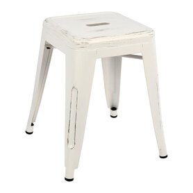 ΣΚΑΜΠΩ ΜΕΤΑΛΛΙΚΟ  MELITA ΣΕ ΛΕΥΚΗ ΠΑΤΙΝΑ 39x39x46Υ εκ.