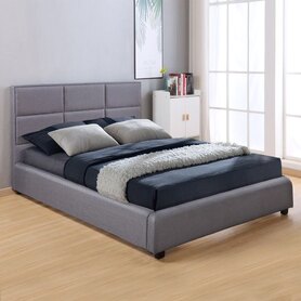 ΚΡΕΒΑΤΙ BRILEY 150X200 ΜΕ ΥΦΑΣΜΑ DARK GREY 