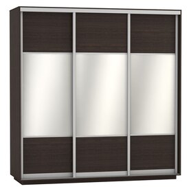 ΝΤΟΥΛΑΠΑ ΣΥΡΟΜΕΝΗ  3ΦΥΛΛΗ ΜΕ ΚΑΘΡΕΠΤΕΣ AMELIA WENGE 210x60x220Υεκ.