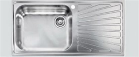 SANITEC Νεροχύτης inox σατινέ 100 x 50cm, αριστερός