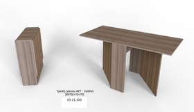 ΧΕΡΙ ΞΥΛΟ Τραπέζι Δείπνου ΝΕΤ - Comfort - Κωδ. 03-21 - 120Μ * 70Π cm