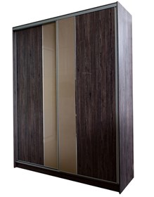 Ντουλάπα συρόμενη 2φυλλη 185cm Μ. x 60cm x 240cm Υ. -  ΚΑΣΤΑΝΙΑ-Lack--ΚΩΔ.: 10-01L-520