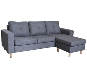 Καναπές Γωνία Liana Γκρι Ύφασμα  194 x 130 x 80εκ. - 40-0074