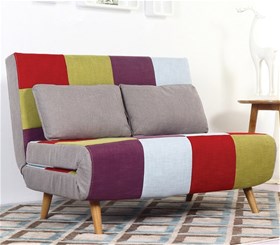 Καναπές 2θεσιος Κρεβάτι Sara Patchwork 120x89x88 - ΚΡΕΒ.120x190x30 - 40-0014