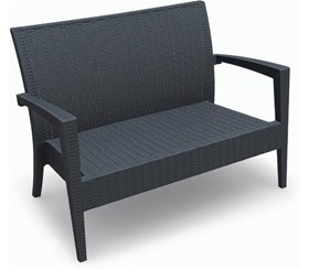 Καναπές Miami Dark Grey Πολυπροπυλενίου (128x77x89εκ.) - 53-0054 