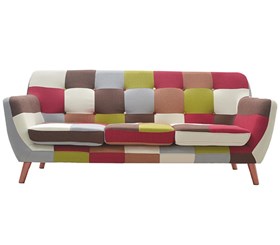 Καναπές Angela Patchwork Ύφασμα 179 x 77 x 84εκ. - 40-0051