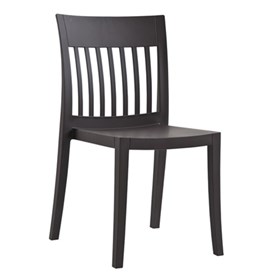  Καρέκλα Πολυπροπυλενίου Καφέ Ματ 49x54x86 EDEN-S - 39-4137