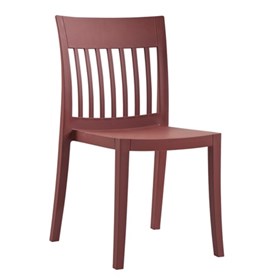  Καρέκλα Πολυπροπυλενίου Μπορντώ Ματ 49x54x86 EDEN-S - 39-4137