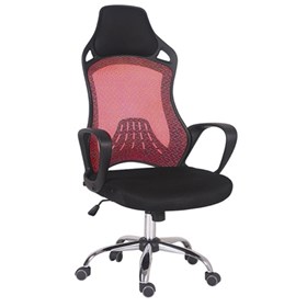 Καρέκλα Γραφείου Κόκκινο 63x73x114-122 TONIA Με Ύφασμα Mesh -500-024