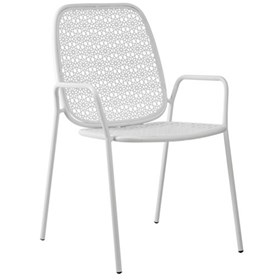 Καρέκλα Μεταλλική Λευκό Εξωτερικού Χώρου 56x60x88 LATINA - 12-4018