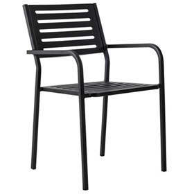 Καρέκλα Μεταλλική Μαύρο Εξωτερικού Χώρου 54x51x84 LIANKA - 12-4039