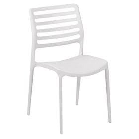 Καρέκλα Πολυπροπυλενίου Λευκό Εξωτερικού Χώρου 44x54x84 LOUISE - 39-1922 