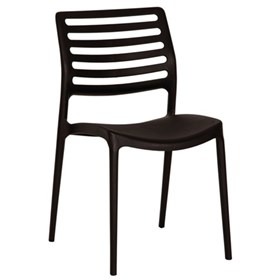 Καρέκλα Πολυπροπυλενίου Μαύρο Εξωτερικού Χώρου 44x54x84 LOUISE - 39-1922 