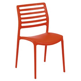 Καρέκλα Πολυπροπυλενίου Πορτοκαλί Εξωτερικού Χώρου 44x54x84 LOUISE - 39-1922 
