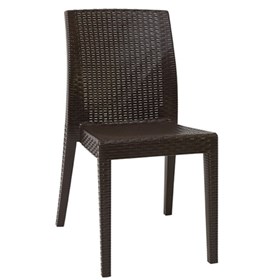 Καρέκλα Πολυπροπυλενίου Καφέ Εξωτερικού Χώρου 41x53x85 TIARA - 39-4231