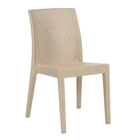 Καρέκλα Πολυπροπυλενίου Κρεμ Εξωτερικού Χώρου 41x53x85 TIARA - 39-4231