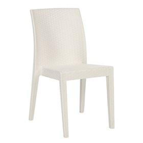 Καρέκλα Πολυπροπυλενίου Λευκό Εξωτερικού Χώρου 41x53x85 TIARA - 39-4231