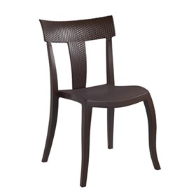 Καρέκλα Πολυπροπυλενίου Καφέ Με Σχέδιο RATTAN 49x55x84 TORO-S RATTAN  - 39-3234