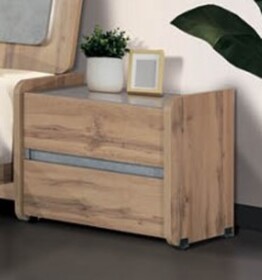 Κομοδίνο σειρά ΩΜΕΓΑ με 2 συρτάρια - Κωδ. 07-09 -  60Μ * 50Π cm 