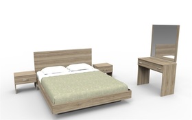 ΚΡΕΒΑΤΟΚΑΜΑΡΑ minimal Airbnb 5τμχ. για στρώμα 160Χ200cm - - ΚΩΔ. 01-21-328