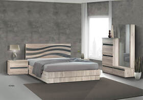 ΧΕΡΙ ΞΥΛΟ Κρεβάτι Διπλό ΚΥΜΑ - ΚΩΔ. 08-03​ - Για στρώμα 160 * 200 cm