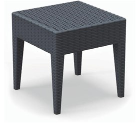 Τραπεζάκι Miami Dark Grey Πολυπροπυλενίου (45 x 45 x 45 εκ.) - 53-0037