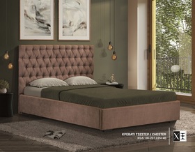 ΧΕΡΙ ΞΥΛΟ Κρεβάτι ντυμένο TSESTER κωδ.08-207